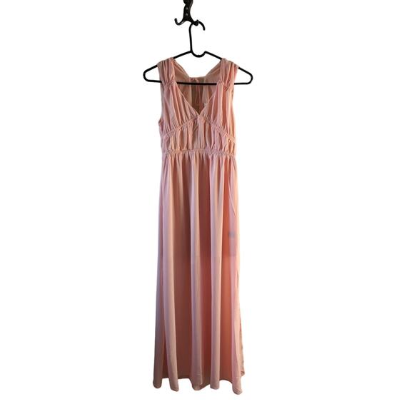 Magnolia Long Peach Crepe Boho Dress size Medium - Picture 1 of 5